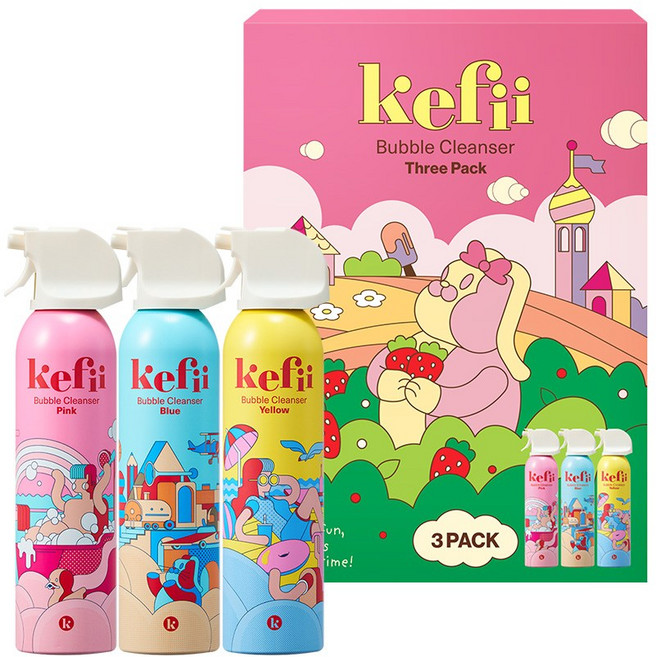케피 유아 버블클렌저 3종 세트, 3개, 200ml