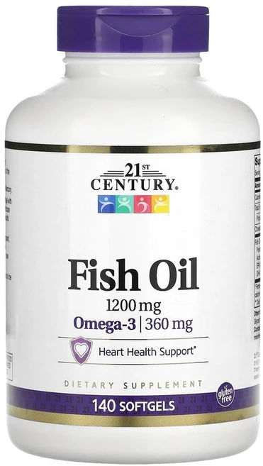 21st Century 21세기 센트리 Fish Oil 피쉬오일 1200mg 140정, 1개 - 쿠팡