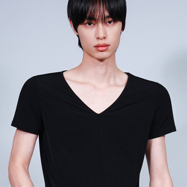 디바라 +2CM 남자 어깨뽕 보정속옷 티셔츠 런닝 V넥 쿨 핏체인저 데일리