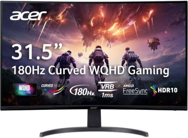 Acer Nitro 34인치 1000R 21:9 커브드 제로프레임 QHD 3440 x 1440 게이밍 모니터 | AMD FreeSync Premium 최대 120Hz 주사율 1, WQHD, 31.5-inch