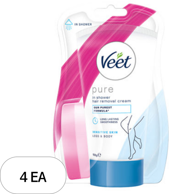 비트 인샤워 제모크림 민감성 피부용, 4개
