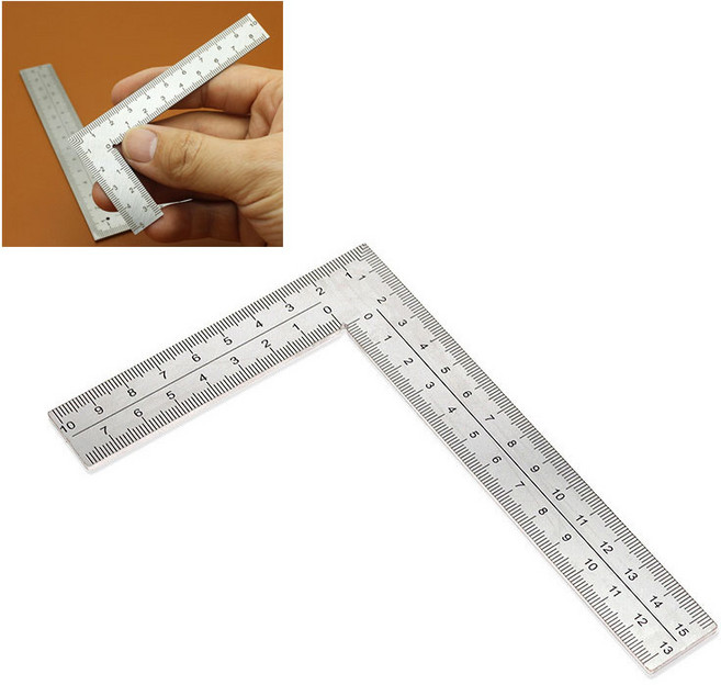 아이베란다 제도 직각자 스퀘어 눈금자 소형, 10x15cm, 1개