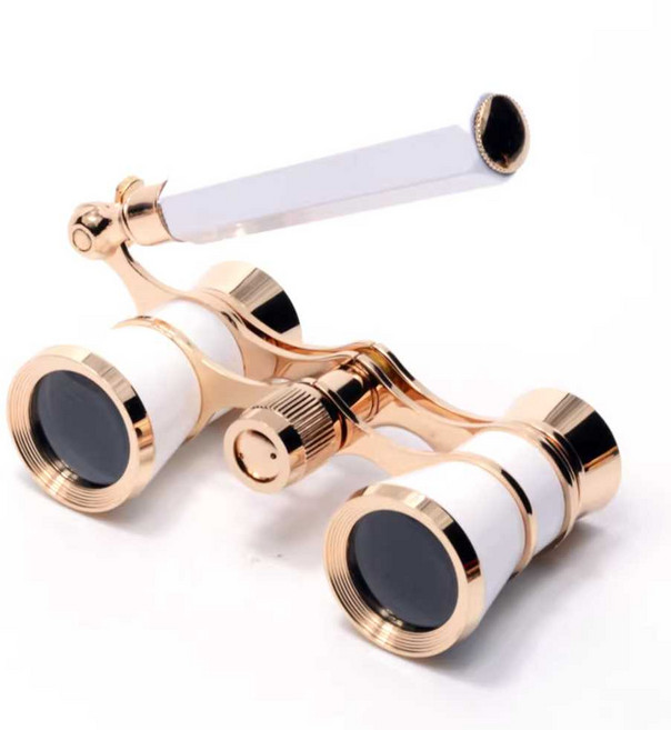 오페라글라스 쌍안경 뮤지컬망원경 휴대용 빈티지, 1개, 7. 레드 손잡이