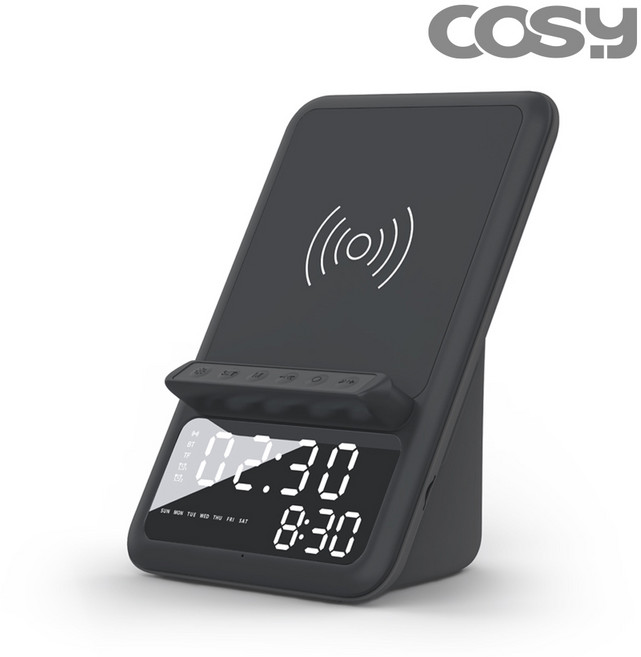 Cosy 삼성 갤럭시 S26/S25/S24/S23 플러스 울트라 LED 알람시계 무선충전 거치대 블루투스 스피커