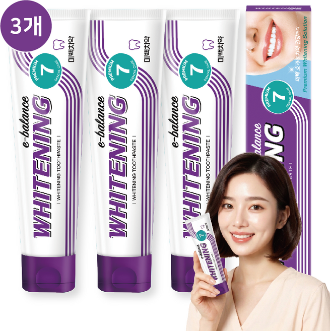 36년 금호덴탈제약 화이트닝 이밸런스 미백치약, 3개, 150g