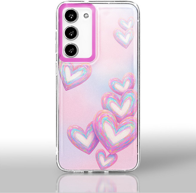 셀론스타 SP121 컬러하트드로잉 젤리 스페이스 스마트폰 케이스