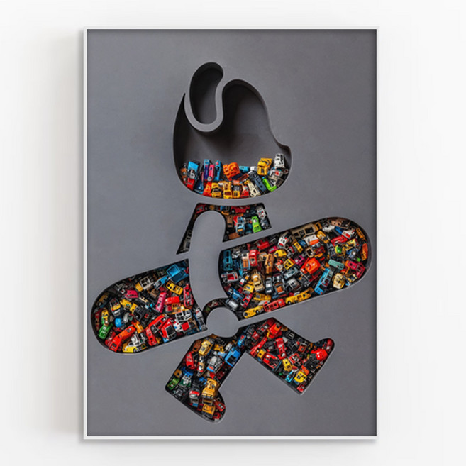 베어브릭 16종 아이방 서재 인테리어 소품 굿즈 액자 인테리어 감성 거실 침실 대형, 02.BBR-Brick