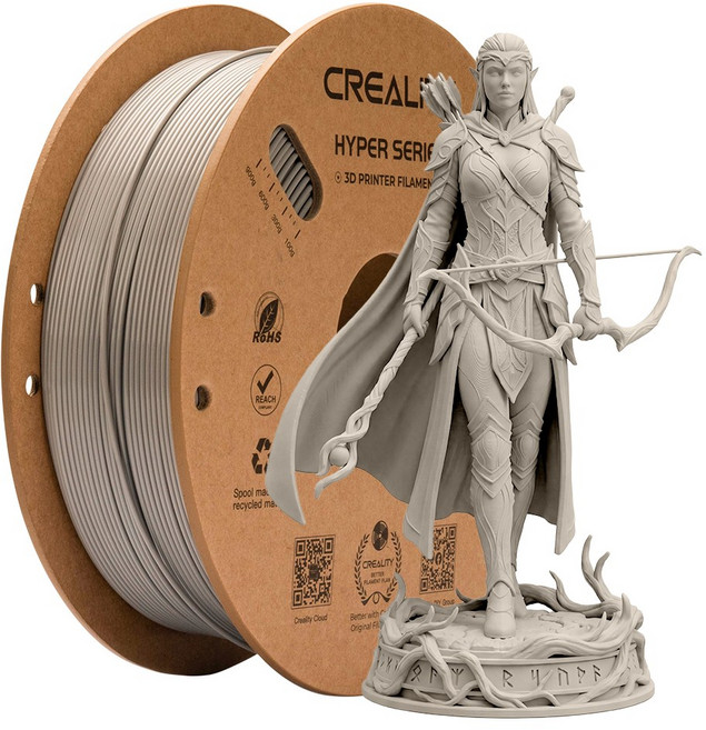 크리알리티 Creality 3d 프린터 고속 인쇄 소재 Hyper PETG 제품 소모품 부품 1.75mm 1KG, 회색