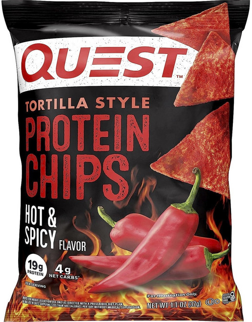 QUEST NUTRITION 墨西哥薄餅風味高蛋白脆片 香辣味, 1個, 32g