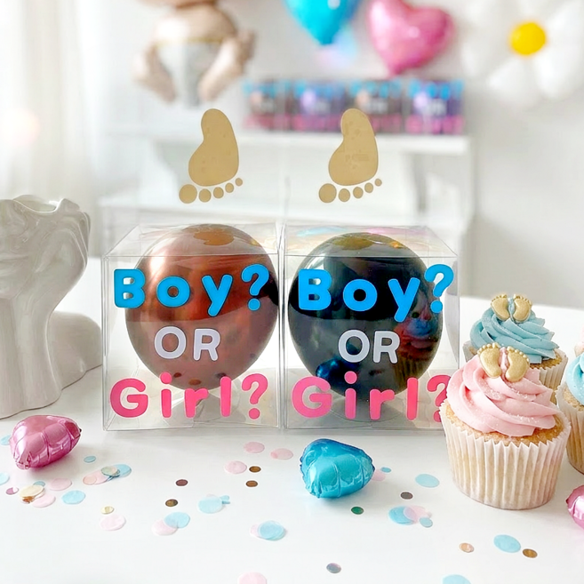 래프유 젠더리빌 풍선 성별, 1개, 블랙