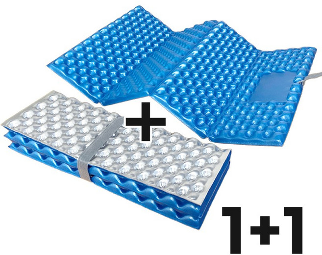 휴앤코 휴대용방석 1인용 접이식 방석 1+1 IXPE 매트, IXPE 휴대용방석 블루 1개+블루 1개