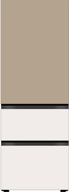 LG전자 오브제컬렉션 324L 3도어 스탠드형 김치냉장고 디오스 김치톡톡 Fit & Max 방문설치, 클레이브라운 + 베이지, Z334GCB122S