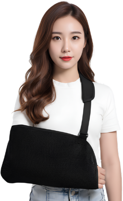 드케어 프리미엄 암슬링 깁스 팔걸이, 퓨어 블랙