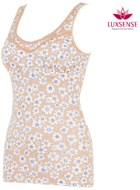 감촉 부드러운 텐셀 신축성짱 홑겹브라탑 노와이어 런닝브라 LU-1367 / 럭센스