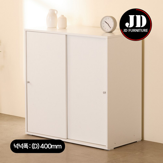 스륵 800도어 E0등급 슬라이딩 다용도 수납장 (넉넉폭), 화이트