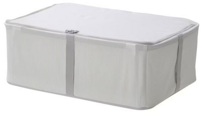 이케아 HEMMAFIXARE 헴마픽사레 수납케이스의류보관함34x51x19수납함정리함, 화이트그레이_305.039.24