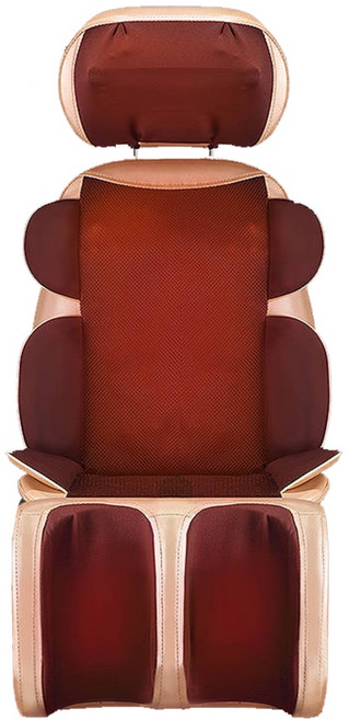 imini 旗艦型包覆式按摩椅墊 全方位頭背臀腿組合 深層舒壓震動按摩, 金色(限時促銷)