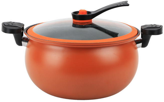 HUID 진공 저압냄비솥 찜기냄비 냄비인덕션 압력솥 8L, 주황, 1개