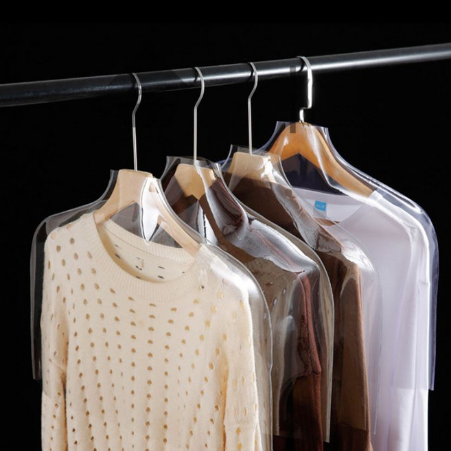 osshop 투명 pvc 비닐 옷커버 반커버 중형, 1개, 10개입