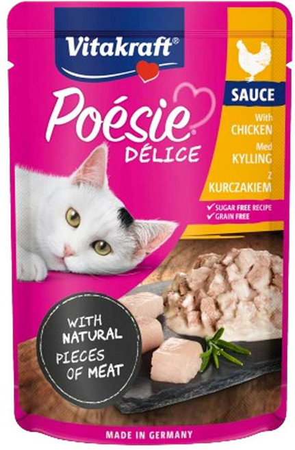 비타크래프트 포에시 델리스 고양이 주식파우치, 치킨, 85g, 1개