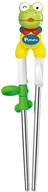 뽀로로 유아 교정 연습 스텐 입체젓가락 크롱, 2개