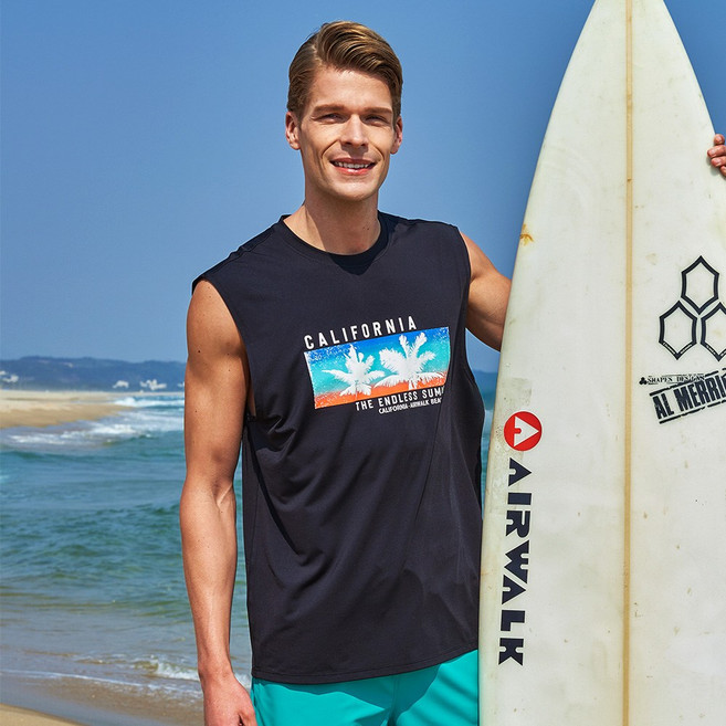 에어워크서프 남여공용 래쉬가드 민소매 티셔츠 YAWe5070