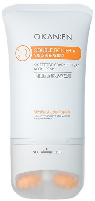 彈力V型緊緻滾輪護頸霜，提拉淡化頸紋，SPA按摩頸部護理, 1個, 提拉按摩美頸霜