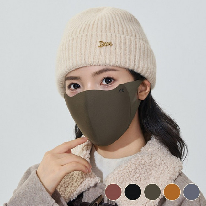 남여공용 무봉재 로고 패션 마스크, 1개, 상세페이지 참조