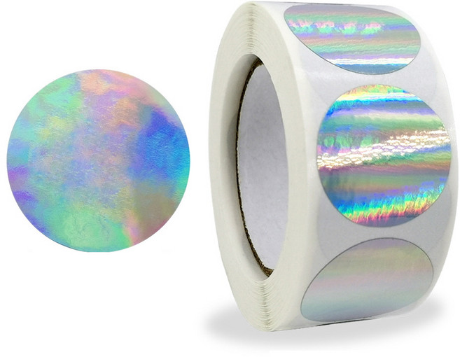 바이트 원형 컬러 스티커, 1개, 은색