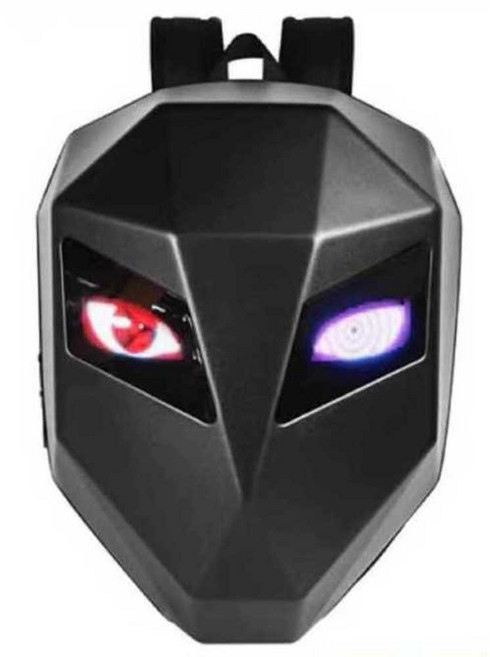 바이크 백팩 가방 배낭 헬멧 수납 방수 오토바이 LED, 상세페이지 참고, 철인(호랑이 머리)