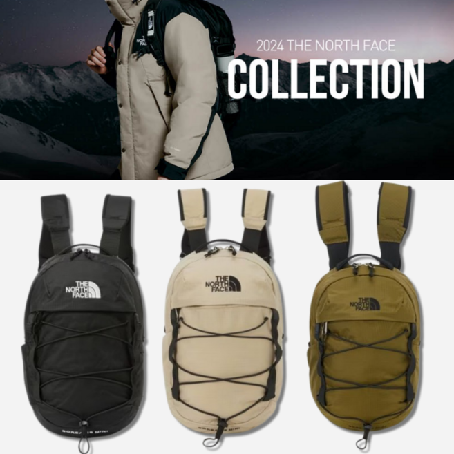 매장정품 노스페이스 소형 백팩 남녀공용 데일리 캐주얼 등산 일상 미니 10리터 경량 배낭 가방, ONE, 블랙