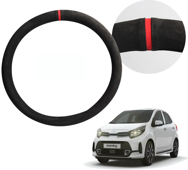 딜온 물빠짐 없는 프리미엄 올시즌 스웨이드 핸들커버 국내생산, 모닝 블랙