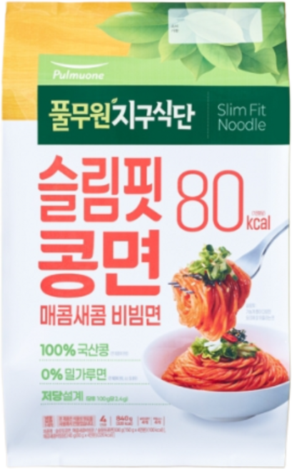 풀무원 지구식단 슬림핏 콩면 비빔면, 1개, 840g