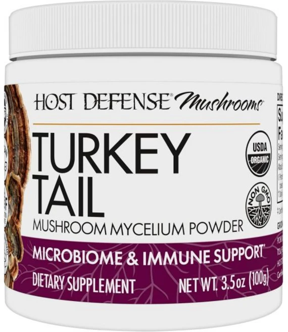 Host Defense Turkey Tail Mushroom Powder - Digestive Health & Response Support Supplement - Mushro, 3.5 Ounce (Pack of 1), 100g, 1개 - 쿠팡