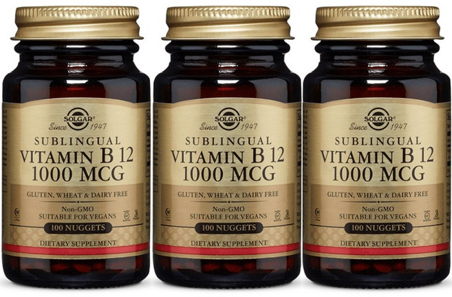 SOLGAR 維他命B12素食錠 1000mcg, 100顆, 3罐