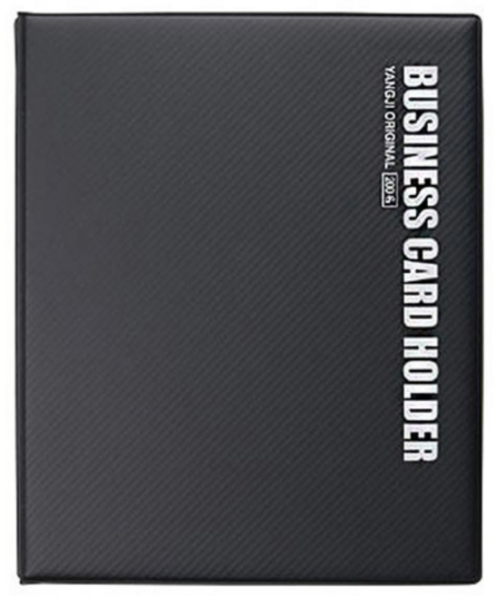 양지사 명함꽂이 4호 비지니스 카드 홀더 200포켓, 검정 x 6개