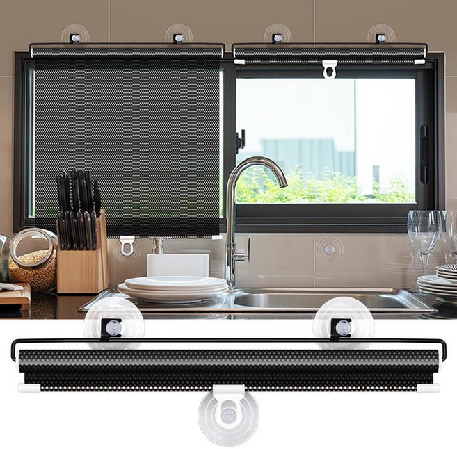 자동차 주방 작은창문 햇빛가리개 블라인드 인테리어 가정용 통풍 사생활보호 부엌