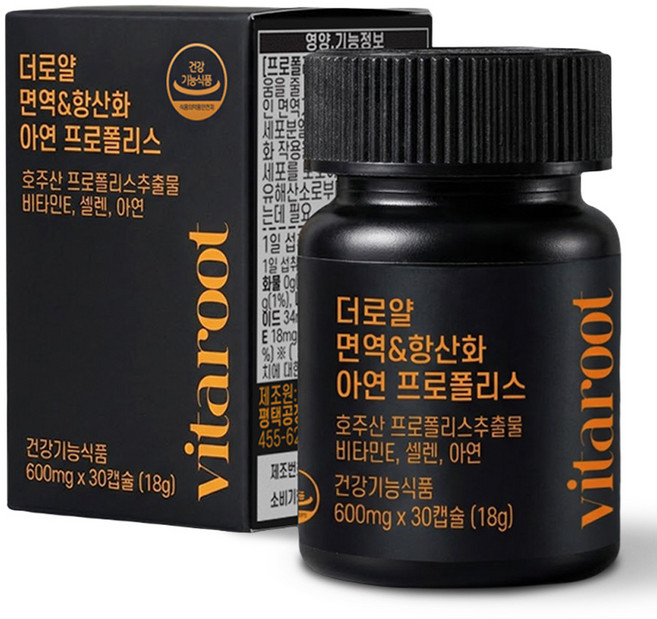 호주산 더로얄 면역&항산화 아연 프로폴리스, 1개, 30정