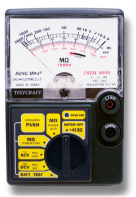 동화 절연저항계 DHM 8050 아날로그 신형 메가 테스터기 1000V/2000M, 8050-05, 1개
