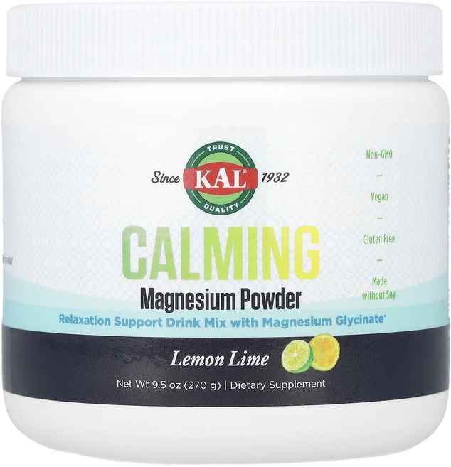 KAL 진정 작용 마그네슘 분말 레몬 라임 270g(9.5oz) KAL (칼), 269 g, 1개, 270g - 쿠팡