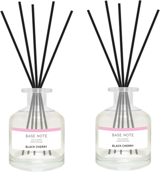 (1+1) 베이스노트 홈 디퓨져, 블랙체리, 150ml, 2개
