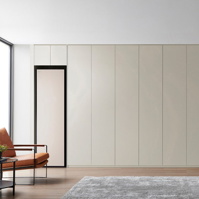 보루네오 스타일러 무몰딩 붙박이장 330cm 11자 E0등급, 웜베이지