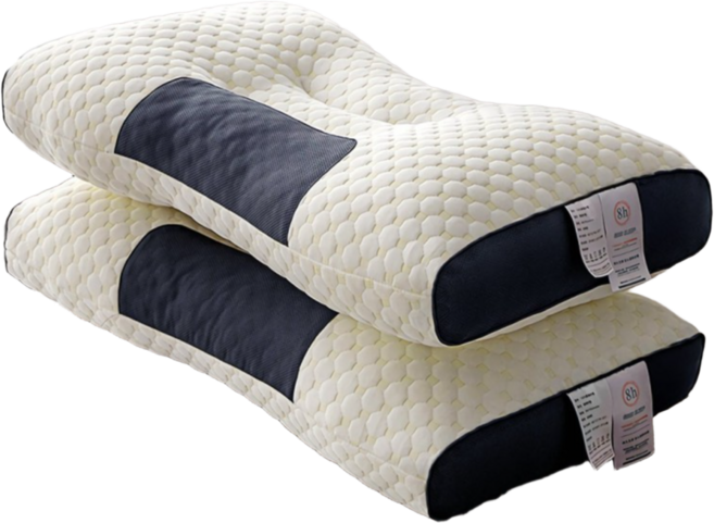 프리미엄 메모리폼 거북목 일자목 숙면 경추 베개, 1개, 화이트