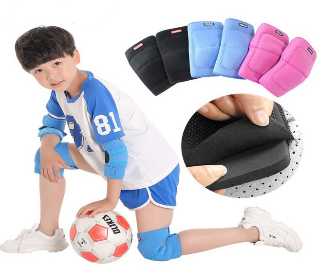 BOMSAN 어린이 자전거 인라인 킥보드 무릎보호대, 블랙M, 1개