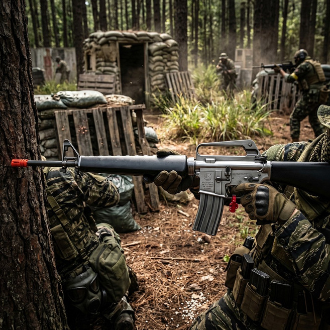 아카데미과학 에어건 M16A1 비비탄총 14세이상 장난감총 소총 모형