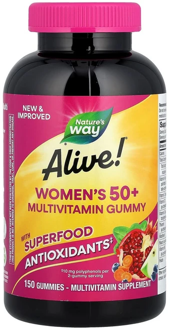 네이처스웨이 Alive 50세 이상 여성용 종합비타민 베리맛 구미젤리 150개, 150정, 1개 - 쿠팡