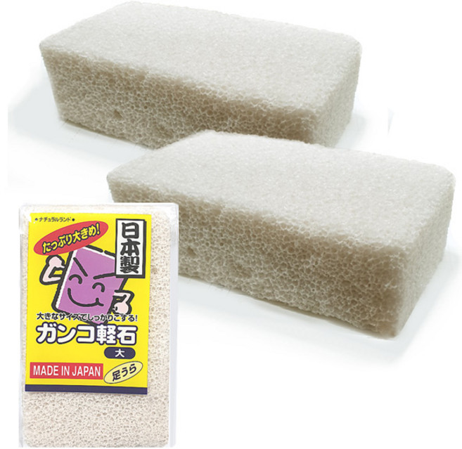 일본 오에 경석 발밀이 대형 x 2EA 발바닥각질 흰돌 발뒤꿈치 풋파일 각질제거, 2개, 1개입