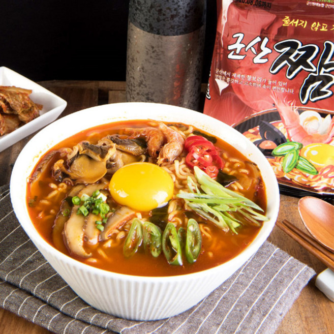 군산짬뽕맛집 짬뽕라면 5입, 1세트
