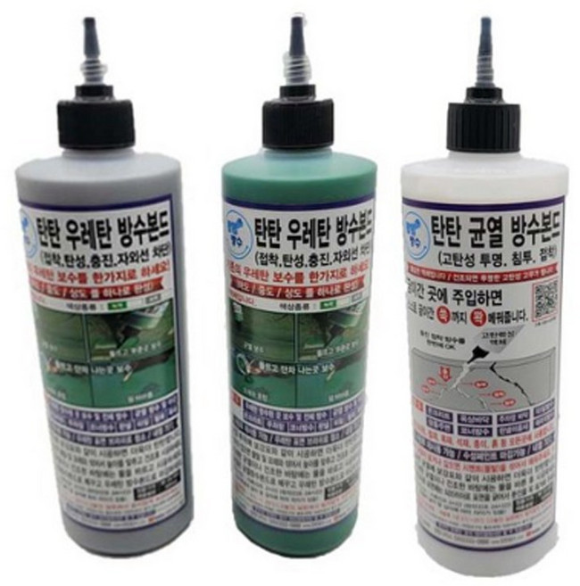 탄탄방수 균열방수본드 우레탄방수본드 투명색 500ml, 4개