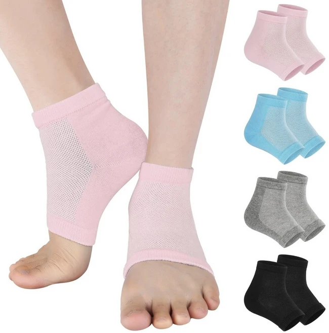 2p/4p 뒤꿈치 양말 겔타입 발보호 보습 젤보습 삭스 각질 갈라짐 방지, 1세트 - 쿠팡